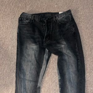 Black mnml flared jeans